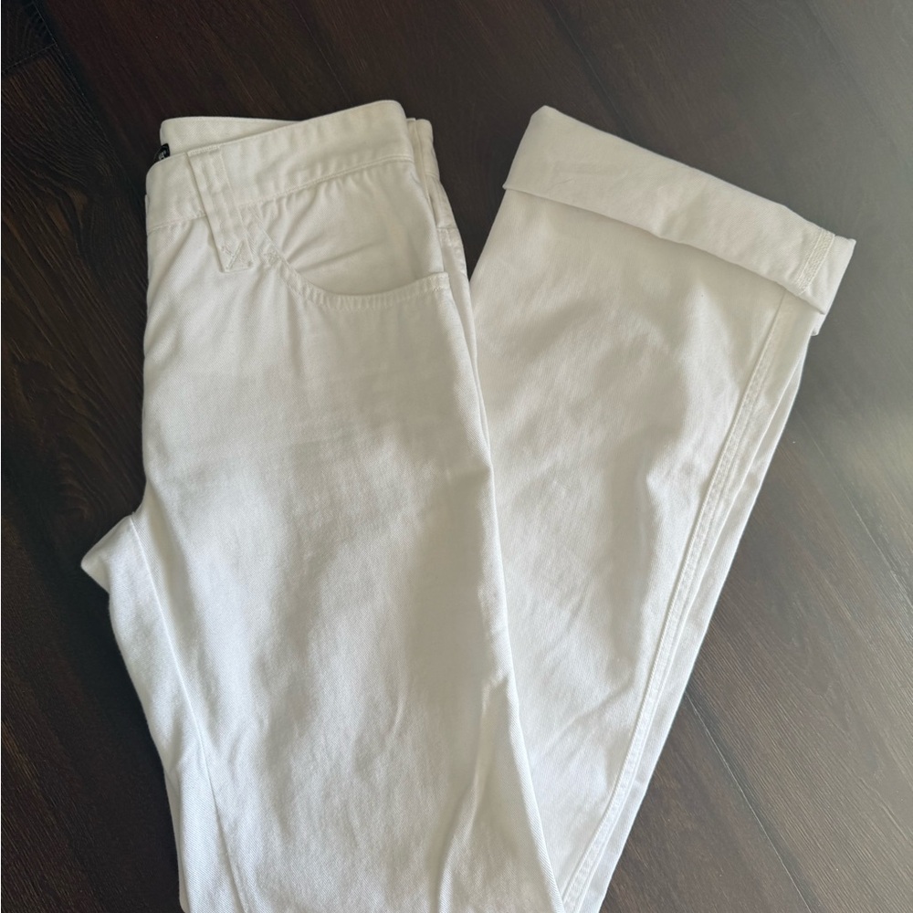 Dolce and Gabbana low rise white jeans